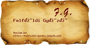 Felföldi Győző névjegykártya